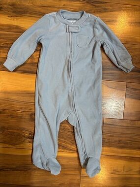 ☀️4/$12 bundle☀️ Carter's Pale Blue Waffle-Knit Footed One-Piece